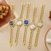 Nuevo Reloj Pulsera Cubano de Diamantes Completos Cruzado Reloj de Cuarzo de Lujo Ligero con Incrustaciones de Pedrería y Números Romanos para Mujer Reloj de Pulsera de Aleación Venta al por Mayor
