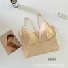 Nova camisola de seda gelo oca-out beleza de volta embrulhado peito fixo copo push up desgaste exterior embrulhado peito desgaste exterior bottoming top