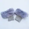 Botas curtas de cano dobrável capa para perna de pele de tricô capa para sapato de lã curta transfronteiriça capa para pé de pele de Natal meias de pele