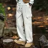 Calça de Montanhismo Masculina de Perna Larga Transfronteiriça Europeia e Americana Primavera e Outono Montanha Outdoor Calças Casuais Soltas com Caimento Versáteis