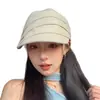 Lado Coração Yan ~ Elegante Algodão Linho Japonês Respirável Grande Touca Envolvente Boné para Frente Touca Feminina Boina Pequena