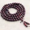 Pulsera de sándalo rojo lobular africano de madera maciza natural 2.0 cuentas de sándalo rojo sangre de Zambia 108 joya de mano para pareja de hombres y mujeres
