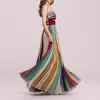 Moda femenina transfronteriza europea y americana 2026: vestido largo ajustado sin mangas, sin tirantes, de un solo hombro, con bloques de color retro de moda