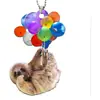 Divertido colgante acrílico de gato y perro con forma de globo, colgante para interior de coche, llavero, accesorios, colgante para decoración del hogar