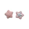 Parche de botón de estrella de cinco puntas de tela de felpa dulce y lindo de otoño e invierno, accesorios para el cabello DIY, pinza para el cabello, accesorios para la carcasa del teléfono móvil