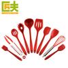 Juego de utensilios de cocina de silicona antiadherentes, 10 piezas, venta al por mayor de fábrica, espátula de cocina, juego de utensilios de cocina