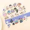 20 Colgantes de Animal Gatito Estilo Dibujo Animado de Aleación Esmaltada Accesorios para Pulsera Llavero DIY