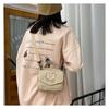 Nuevo Estilo Japonés Estilo Antiguo Lindo Lindo Lindo Oso Bordado Bolso de Hombro de Pana para Estudiante Divertido Bolso Pequeño