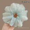 Laço de Cabelo de Renda Doce, Scrunchie de Luxo Estilo Coreano, Laço de Cabelo Extra-Grande para Coque, Corda de Cabelo para Rabo de Cavalo, Acessório de Cabelo