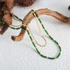 Collar de doble capa apilado de estilo étnico retro de moda con personalidad de celebridad de Internet del mismo estilo, piedra de vidrio, exquisita elegancia