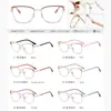 81559 Gafas Originales Anti-Luz Azul para Mujer, Exquisitos Armazones de Alambre Dorado con Brillo, Armazones Metálicos de Exportación en Stock al por Mayor