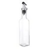 Botella de Vidrio Cuadrada para Condimentos Vertido Controlable Multicapa Antifugas Botella de Aceite de Cocina 500ml