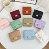 2023 Nuevo Bolso Mensajero Estilo Coreano INS Color Dopamina Bolso para Lápiz Labial Bolso de Cadena Romboidal Estilo Chanel Bolso de Mujer Billetera