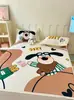 2026 Nuevo Dibujo Animado Grande Carbon Ligero Seda de Hielo Esterilla Refrigerante Piel de Hielo Pequeña Esterilla Refrigerante Aire Acondicionado Esterilla Suave Juego de Tres Piezas