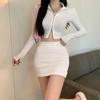 Falda Bodycon Corta para Mujeres Petites, Falda Gris Elástica, Mini Falda Sexy de Verano Pura Línea A