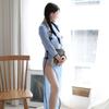Poesía Meisha: Sexy República de China Traje de Lencería Cheongsam para Mujer de Malla Tentación Camisón Traje una generación de cabello