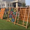 Juego de Trepa de Madera para Jardín de Niños para Exterior Juguete de Entrenamiento Sensorial para Niños Red de Perforación Puente Colgante Muro de Escalada Tobogán de Little Doctor