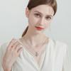 Kamanqi Comercio Electrónico Transfronterizo Nuevo Producto Amazon Colgante con Forma de Corazón Joyería Hermanas Mejor Amiga Collar Joyería para Mujer al Por Mayor