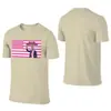 Algodão Transfronteiriço t Rosa Americano Charlie Kirk Camiseta Masculina Feminina Casual Gola Redonda Manga Curta