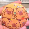 Broche Capivara Insígnia Cartoon Estudante Pequeno Presente Decoração de Roupa Bolsa Insígnia Fofa Formato Redondo