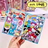 Caderno Original Cartoon A7 Acrílico de Folhas Soltas, Caderno de Estudante Anime Estética Fofa Feminina