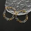Joyería Transfronteriza Joyería de Mano Lujo Ligero Gama Alta Nicho Mujeres y Hombres Verano Pulsera que No se Desvanece Acero de Titanio Oro Plata Al por Mayor