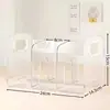 Divisor de Estantería de Acrílico Soporte para Libros Estante Transparente de Escritorio Estante para Archivos Estante de Almacenamiento para Escritorio de Estudiante