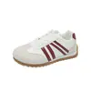 Otoño 2026 Nuevos Zapatos de Entrenamiento Retro Alemanes para Mujer Planos Casuales Deportivos Versátiles Piel Suave Zapatos Forrest Gump Mocasines Rayados