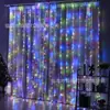 Luzes Decorativas LED Novas Transfronteiriças Coração Girly Fio de Cobre Cortina Luzes Decoração de Quarto Decoração de Feriado Cores Céu Estrelado