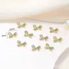 Joias para Unhas Artísticas Transfronteiriças Laço Metal Liga de Zinco Unha para Usar Joias de Unha Fabricante Atacado Unha Artística Borboleta