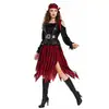 Fantasia de Pirata Adulta Feminina para Performance de Palco Cosplay Baile de Máscaras Fantasia de Pirata Adulta