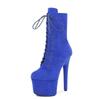 Moda europeia e americana 17cm novas botas de flanela de dança de chumbo modelo passarela bonito salto alto sexy dança de latão salto alto botas de dança
