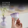 Taza de cerámica con borde festoneado y esmalte cristalino, taza de té de cerámica cocida en horno con degradado, taza de té personal, taza individual, regalo para mujer