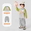 Conjunto de Duas Peças Kaka Panda para Meninos com Manga Longa e Calça Longa, Roupa de Outono para Meninas, Conjunto Casual de Outono para Crianças, Roupas Modernas para Bebês e Crianças