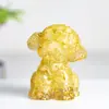[Teddy de Vestir] Enfeites de filhote de vestir Desktop adoráveis decorativos produção de resina e cristal natural