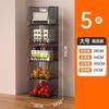 Armário Rotativo com Porta, Rack de Armazenamento de Cesta para Lanches e Vegetais, Rack de Armazenamento de Panelas Multi-Camadas de Chão para Cozinha, Carrinho