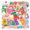 40 Adhesivo Brillante Transparente Decorativo para Maleta, Taza de Agua, Cuaderno, Teléfono del Coche, Refrigerador, Estilo Ins Lindo