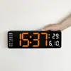 Reloj de Sala de Estar Simple de Doble Propósito de 13 pulgadas con Fuente Grande, Reloj Electrónico con Múltiples Configuraciones de Alarma, Temperatura y Día de la Semana en la Misma Pantalla 6629