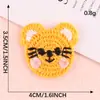 Etiqueta de bordado por computador para patch DIY de conta manual, etiqueta de tecido para animais pequenos, acessórios de cabelo, tecido bordado solúvel em água, pasta de bordado