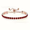 Pulsera de Cadena con Garras de Pedrería Estilo Europeo y Americano de Moda para Mujer, Simple de 3 mm de una Sola Fila Ajustable Joyería de Moda Accesorio Transfronterizo
