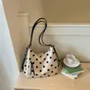 Bolsa Grande de Estilo Coreano Shuai Mi Home para Mujer, Bolso de Hombro, Nuevo Bolso de Lona con Lunares 2026, Bolso Tote de Hombro Cruzado