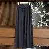 Conjunto de principios de otoño~Pantalones anchos versátiles de cintura alta de doble capa para adelgazar para mujer, pantalones rectos casuales ligeros holgados para yoga y deportes