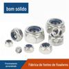 Aço inoxidável nylon anti-soltação travamento antiderrapante porca auto-travante metal inserto não padrão fixação auto-travante porca sextavada porca porca