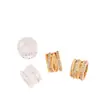 Cen Chapado en Oro Real de 18K Incrustado con Cristal de Circonio Accesorios DIY Cuentas Espaciadoras de Piedra con Agujero Grande Pulsera Elegante Pulsera Cultural con Cuentas