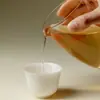 Taza de Té Blanca Elegante de Porcelana Blanca con Esmalte Dulce de Arcilla de Jade de las Dinastías Tang y Song, Juego de Té Kung Fu, Taza de Degustación Cerámica para el Hogar, Taza Individual de Pared Delgada, Tang y Song