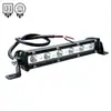 Luz de trabajo LED para coche, pequeña, fila única, 6 LED, 18W, tira de luz LED, vehículo todoterreno modificado, luz de rejilla central, luz auxiliar