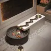 Elemento de Água em Aço Inoxidável Fonte para Pátio Externo Ornamento Circulante Feito Sob Medida a Partir de Desenhos Outro Metal Estilo Étnico Conjunto