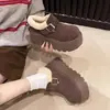 Zapatos Birkenstock de Moda Estilo Bosque Retro Suela Gruesa Completamente Cubiertos de Peluche para Mujer 2026 Nuevo Estilo de Invierno Aumentadores de Altura Birkenstock Ropa de Exterior Zapatos para Mujer