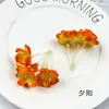 Flor de Ciruelo Pequeña Simulada de 3 Pétalos Kit de Materiales para Pasador de Flor Artificial de Tela de Seda DIY Accesorios Adornos Pequeños para Fotografía del Hogar