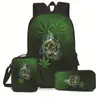 Estojo Lápis Mochila Desenho Direto da Fábrica Grande Capacidade Mochila Casual para Alunos do Ensino Fundamental e Médio Conjunto de Três Peças em Estoque